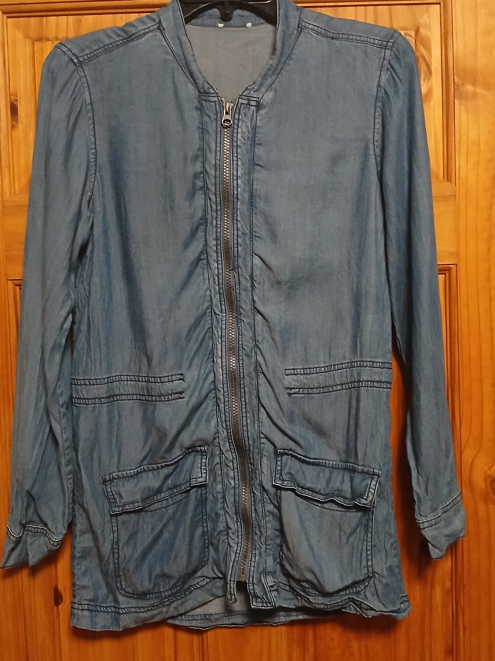 Women's Lightweight Denim Shirt Jacket - Blue